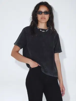 Dr.Denim Talia Tee Black Fog