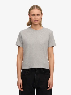 Colourful Standard Organic Boxy Crop Tee Heather Grey