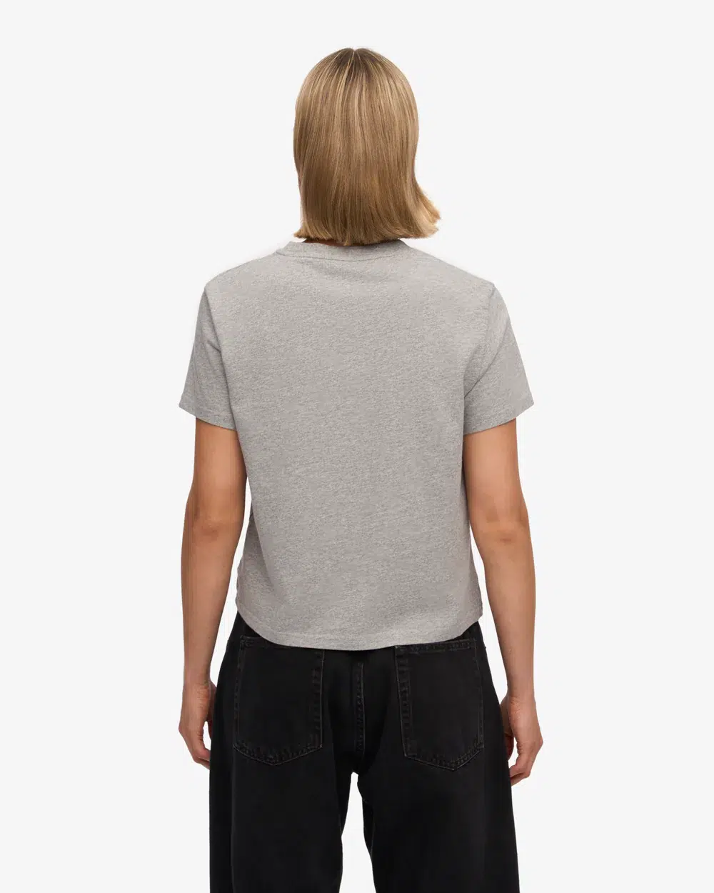 Colourful Standard Organic Boxy Crop Tee Heather Grey Colourful Standard Organic Boxy Crop Tee Heather Grey