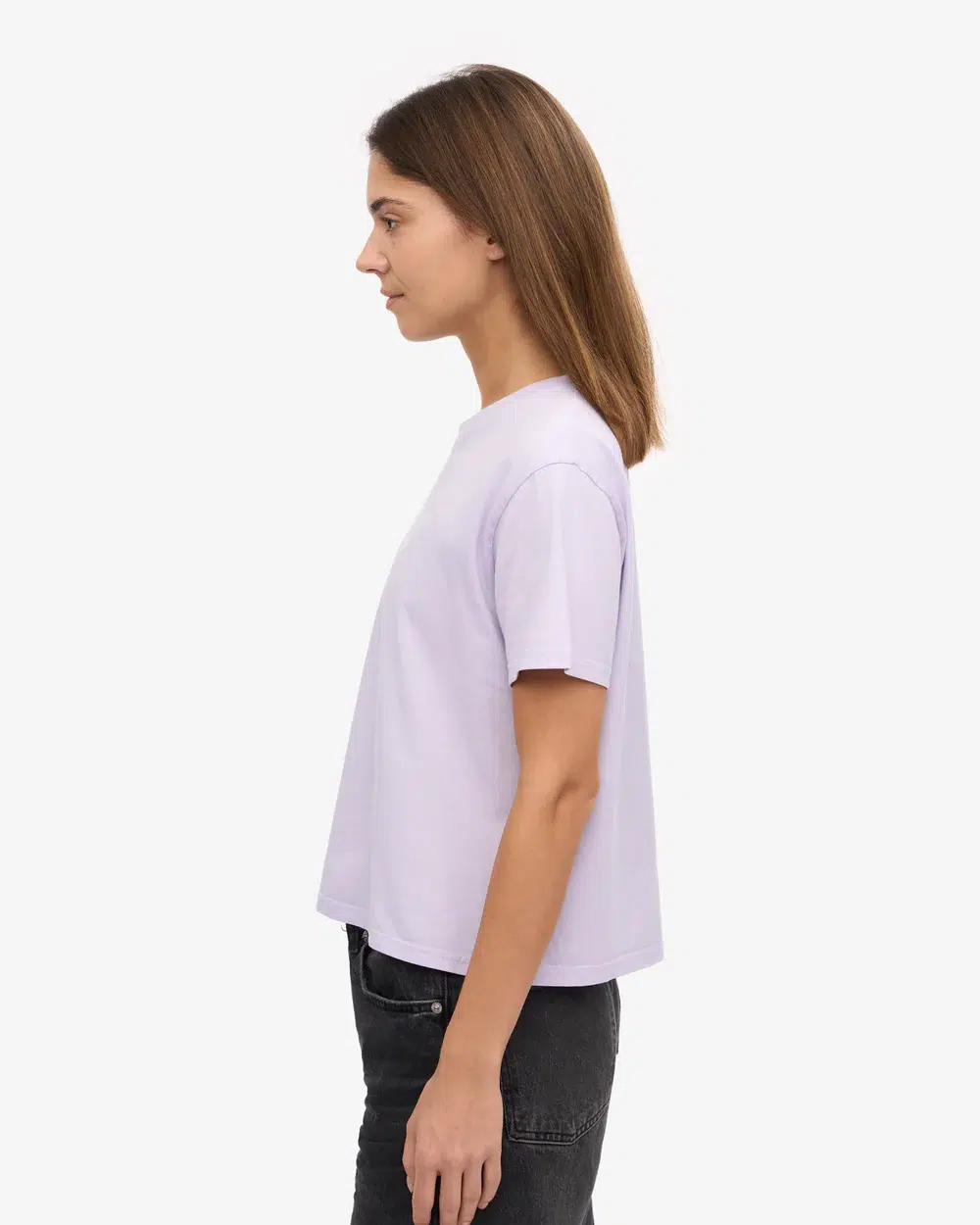 Colourful Standard Organic Boxy Crop Tee Soft Lavender Colourful Standard Organic Boxy Crop Tee Soft Lavender