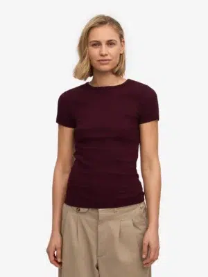 Colourful Standard Organic Rib T-Shirt Oxblood Red