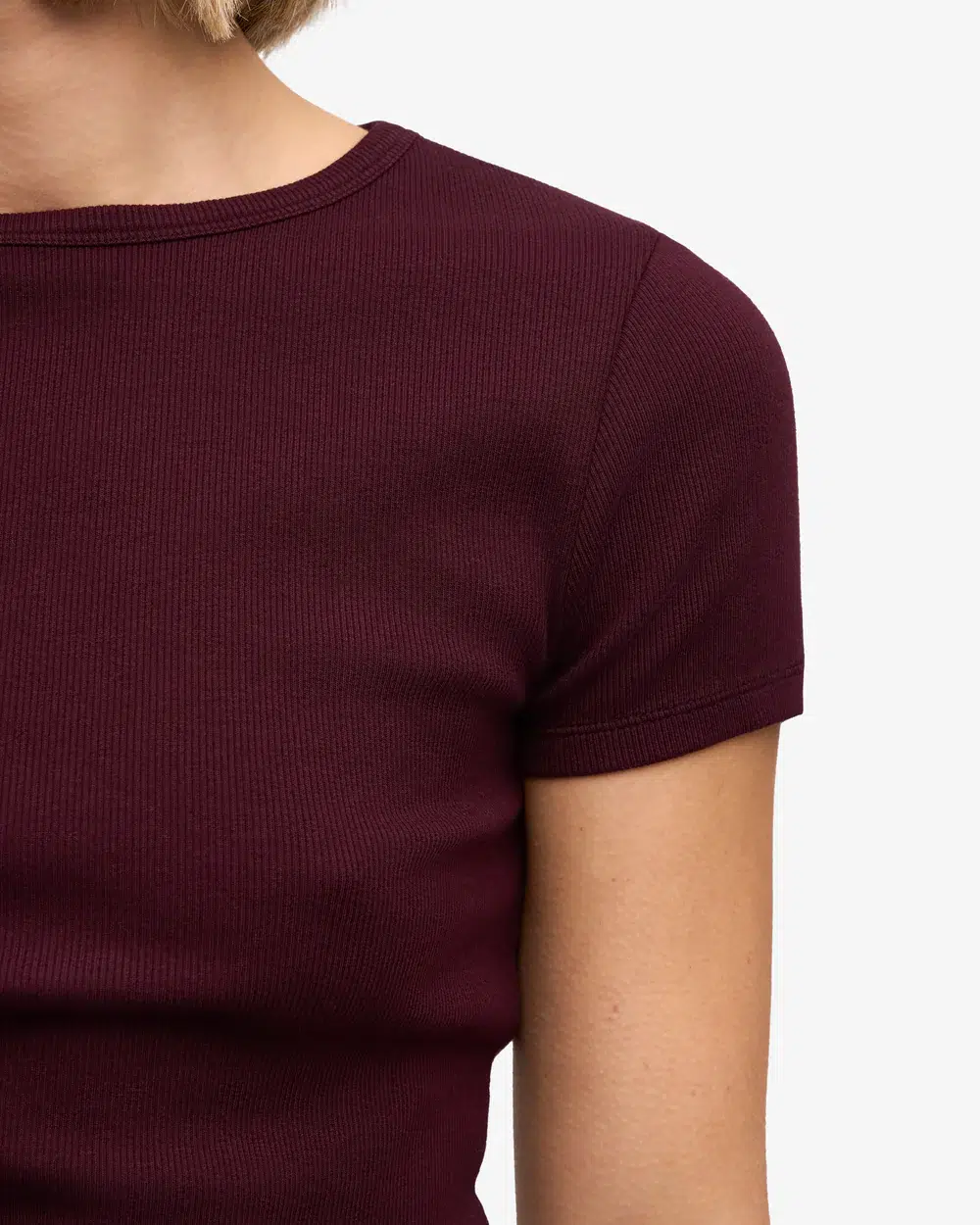 Colourful Standard Organic Rib T-Shirt Oxblood Red