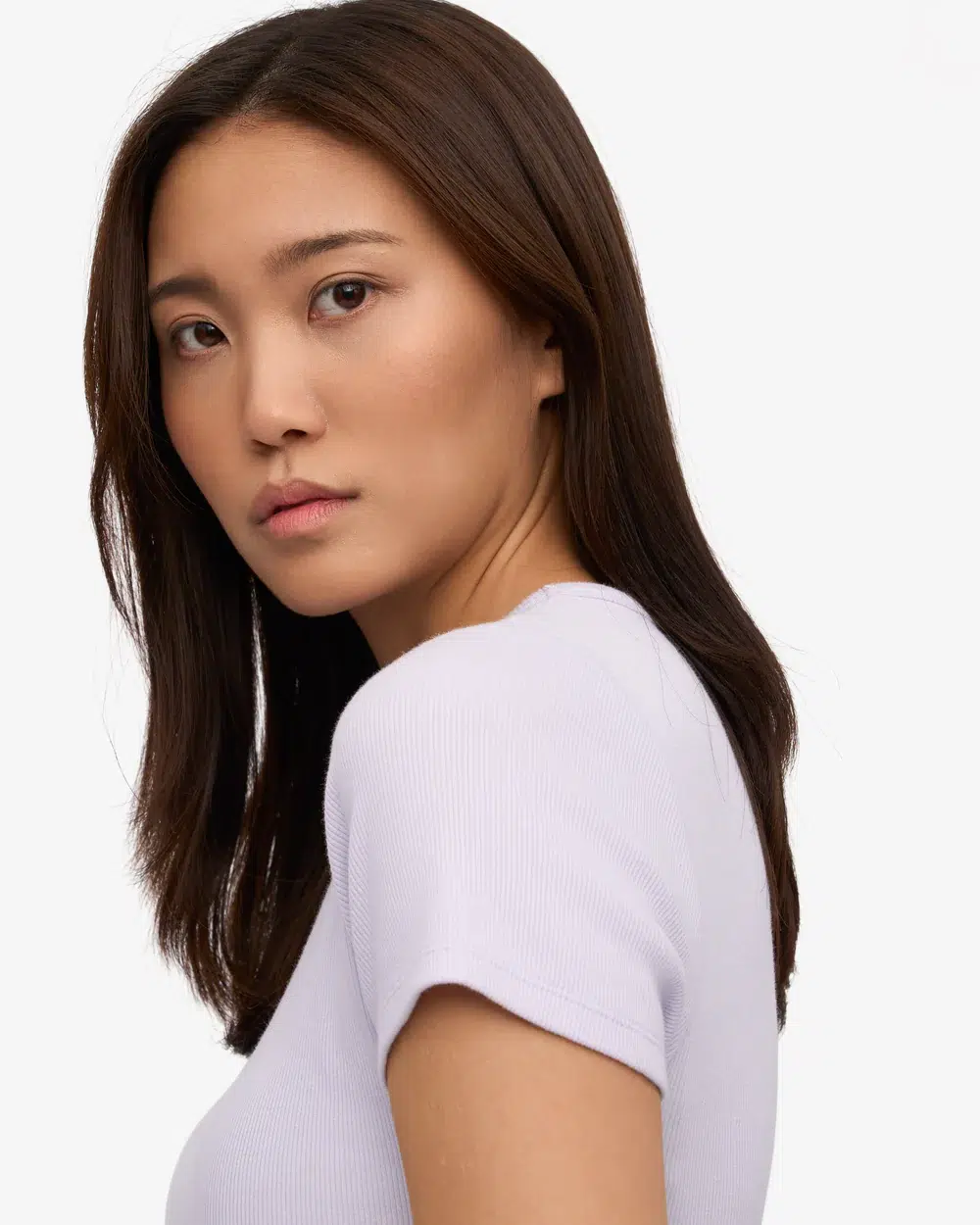 Colourful Standard Organic Rib T-Shirt Soft Lavender