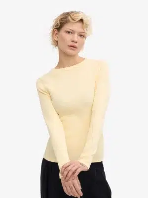 Colorful Standard Langarmshirt Organic Rib Soft Yellow