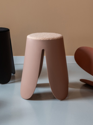 No Cream Sitzhocker Present Time Stool Savor rosa