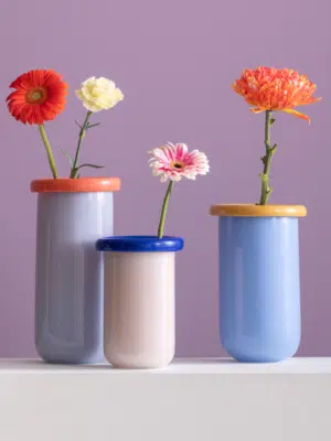 No Cream Vase Present Time Plegado Rosa Blau