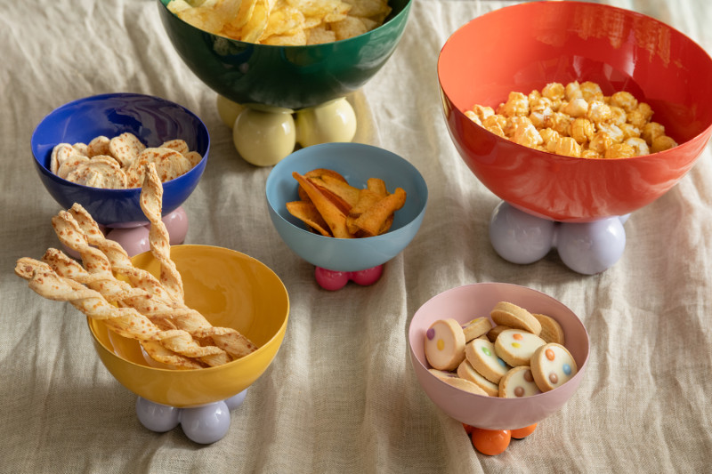 No Cream Schüssel Present Time Double Funky Rot Lila