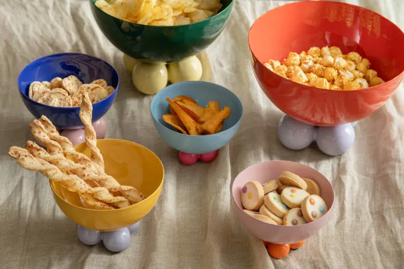 No Cream Schüssel Present Time Double Funky Rot Lila