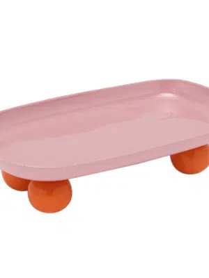 No Cream Tablett Present Time Double Funky Oval Pink Orange