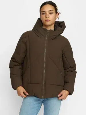 Selfhood Pufferjacke Dunkelbraun