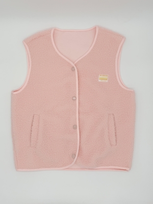 No Cream Teddyweste Vintage Rosa