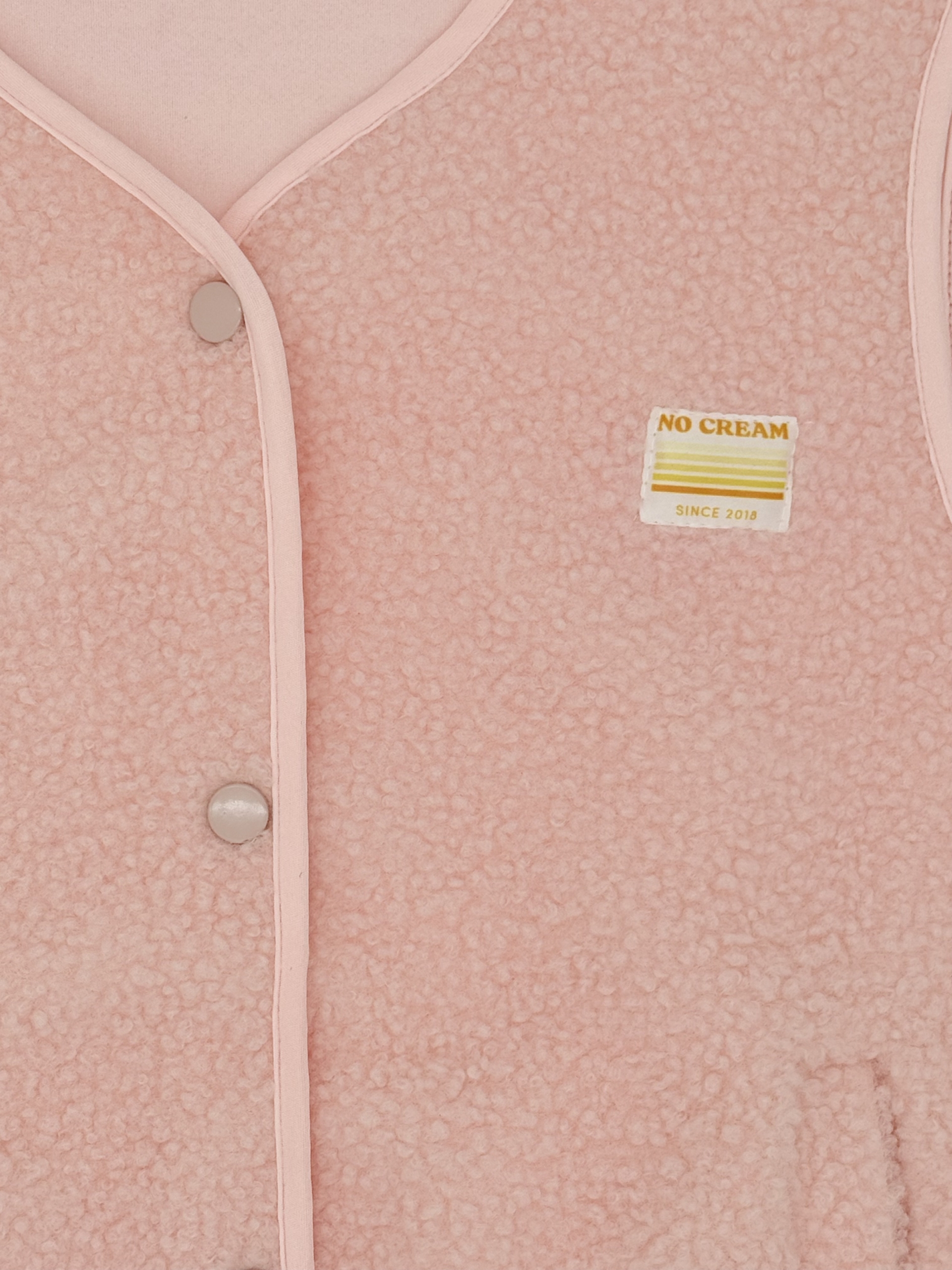 No Cream Teddyweste Vintage Rosa