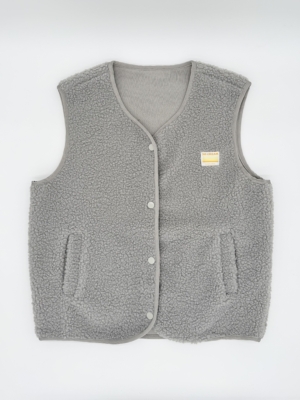 No Cream Teddyweste Vintage Hellgrau