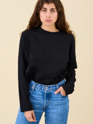 Popeia Langarmshirt Schwarz