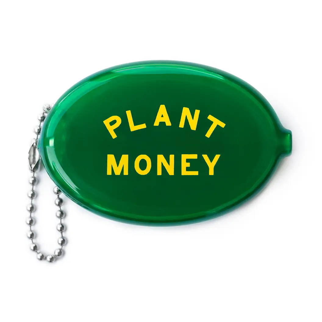Three Potato Four Gummi Münzbeutel „Plant Money“ grün