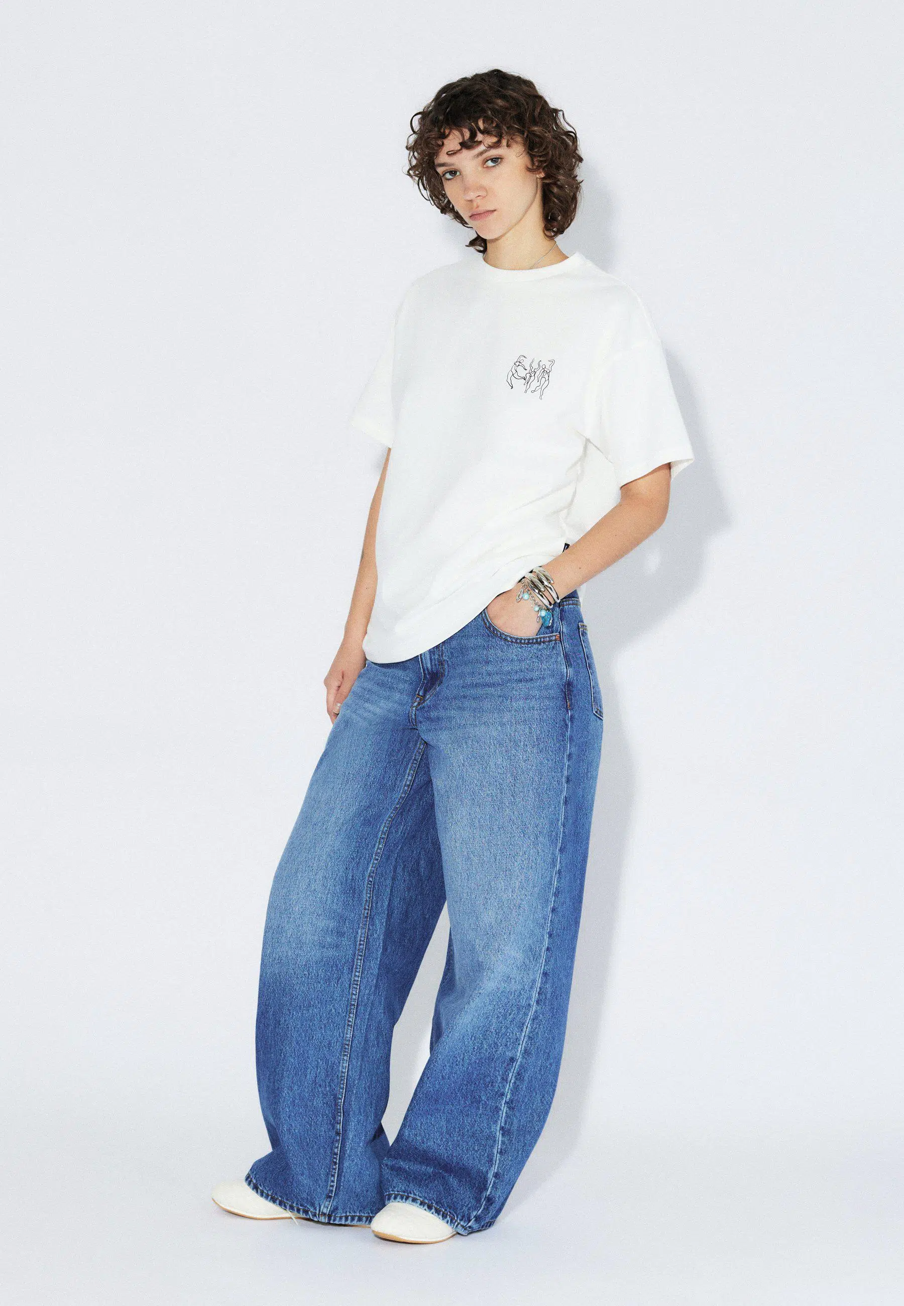 Dr.Denim T-Shirt Trooper Tee Off White Dance