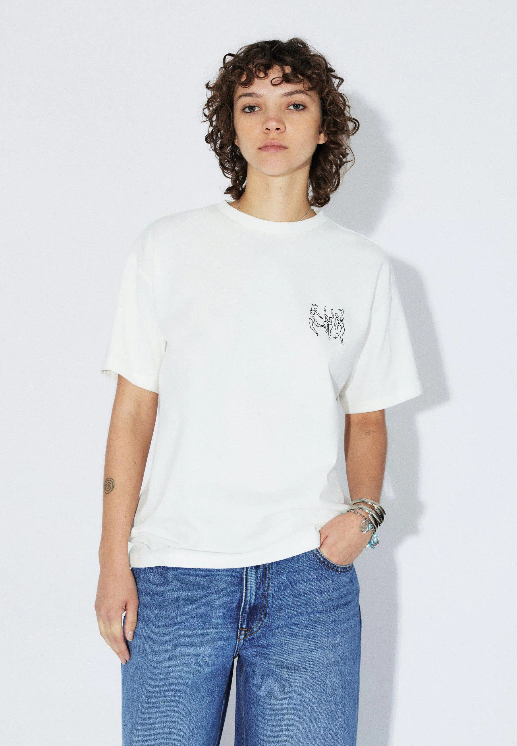 Dr.Denim T-Shirt Trooper Tee Off White Dance Dr.Denim T-Shirt Trooper Tee Off White Dance