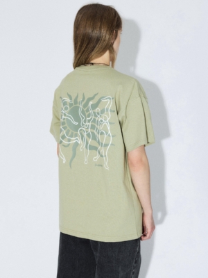 Dr.Denim T-Shirt Trooper Tee Light Green Dance
