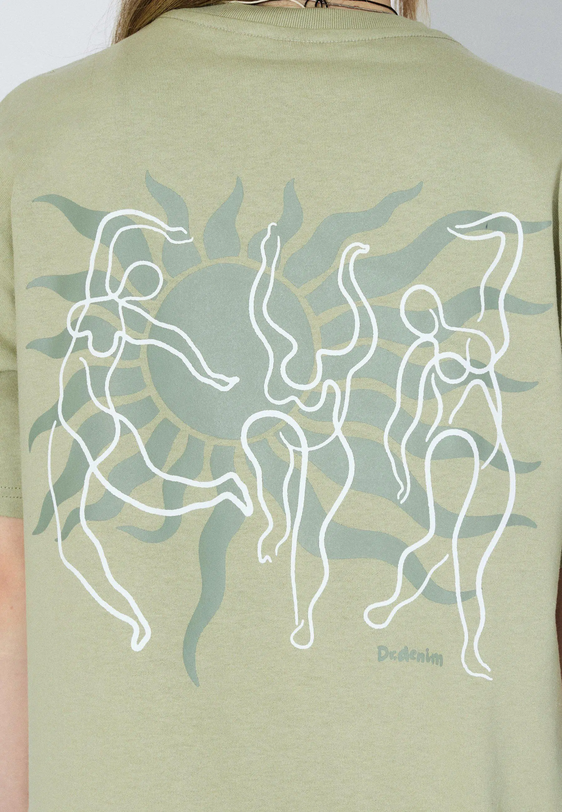 Dr.Denim T-Shirt Trooper Tee Light Green Dance