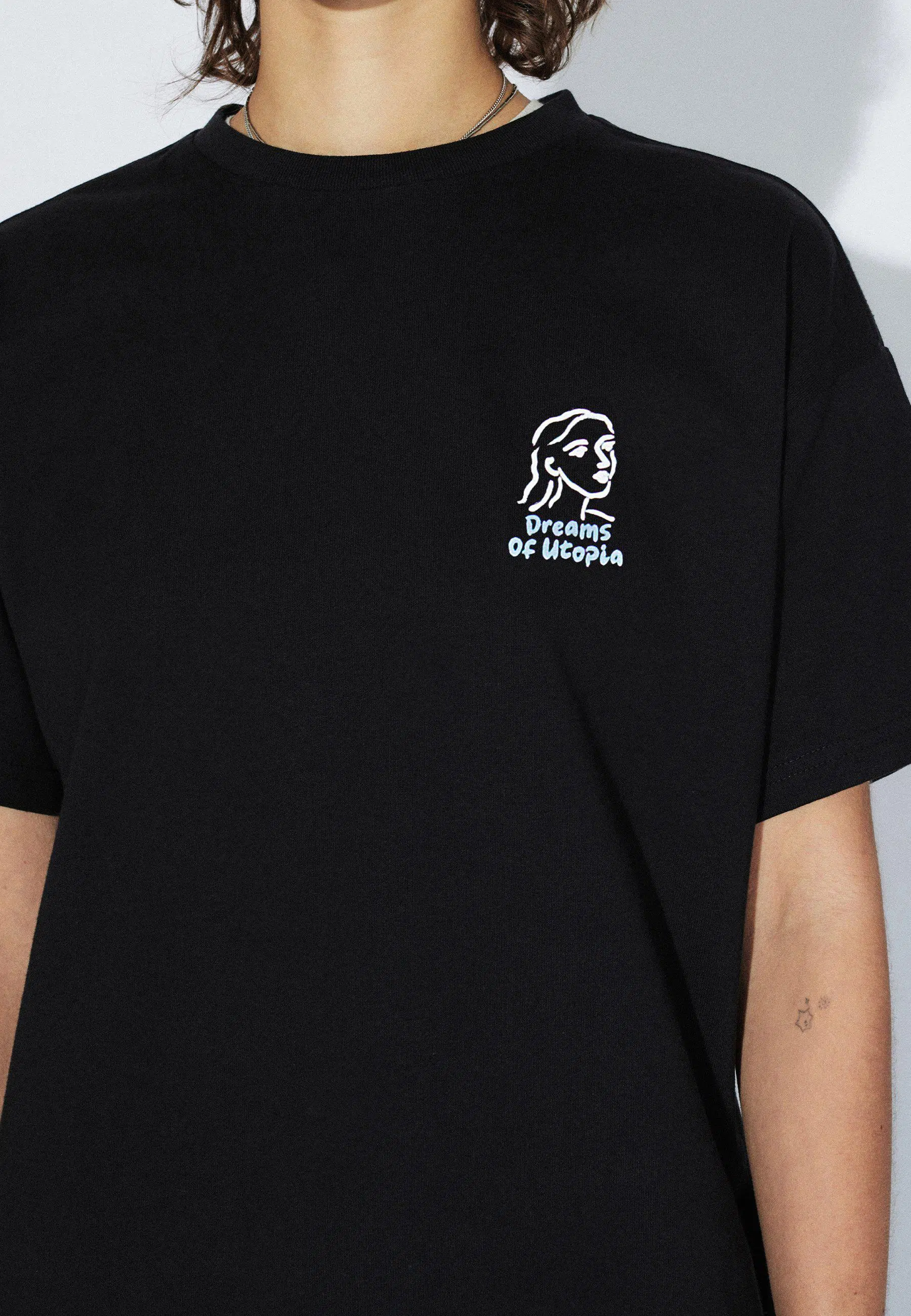 Dr.Denim T-Shirt Trooper Tee Black Draw