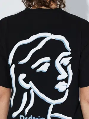 Dr.Denim T-Shirt Trooper Tee Black Draw