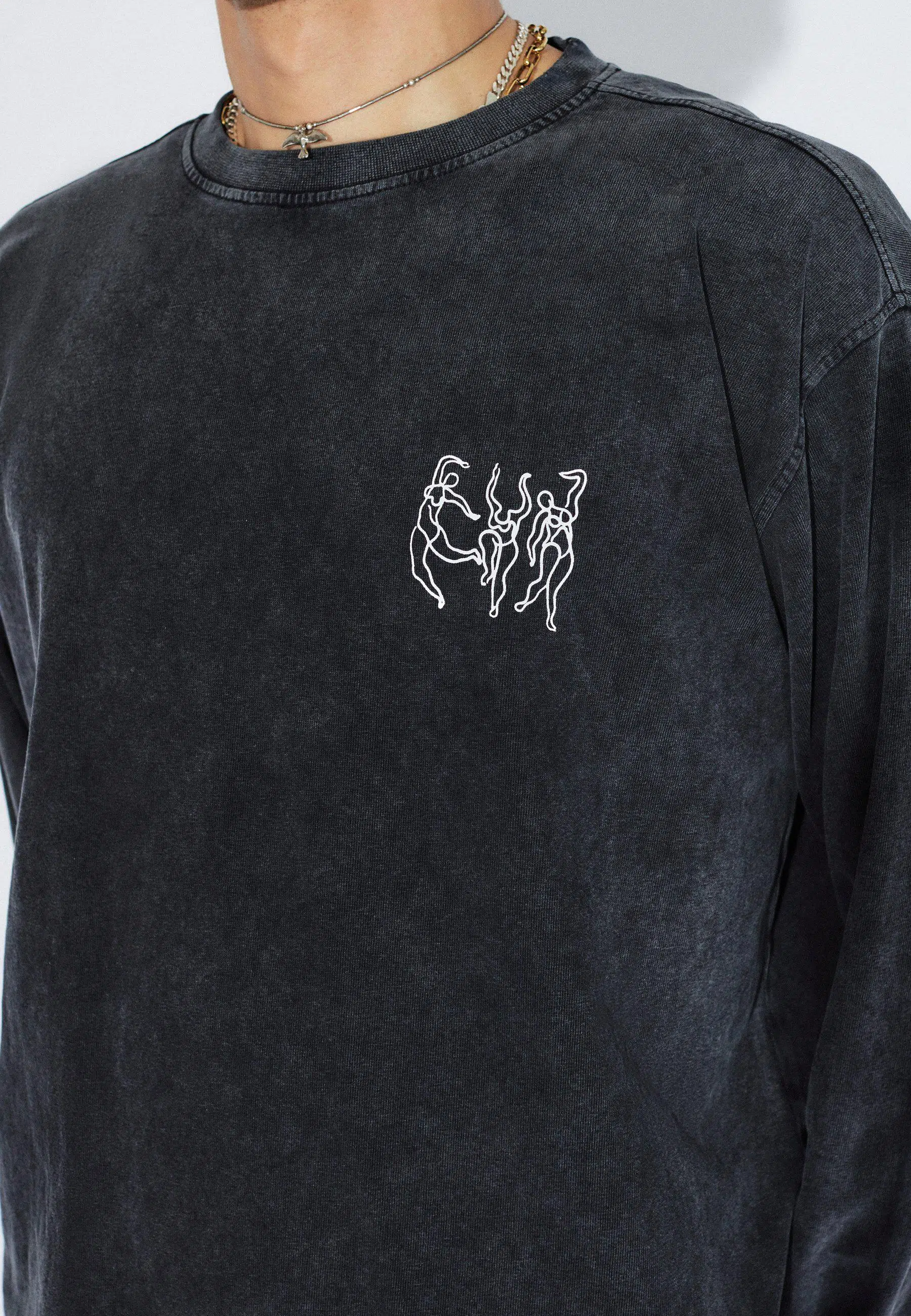 Dr.Denim Langarmshirt Caiden Washed Black Dance