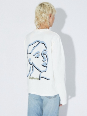 Dr.Denim Langarmshirt Kath Off White Draw