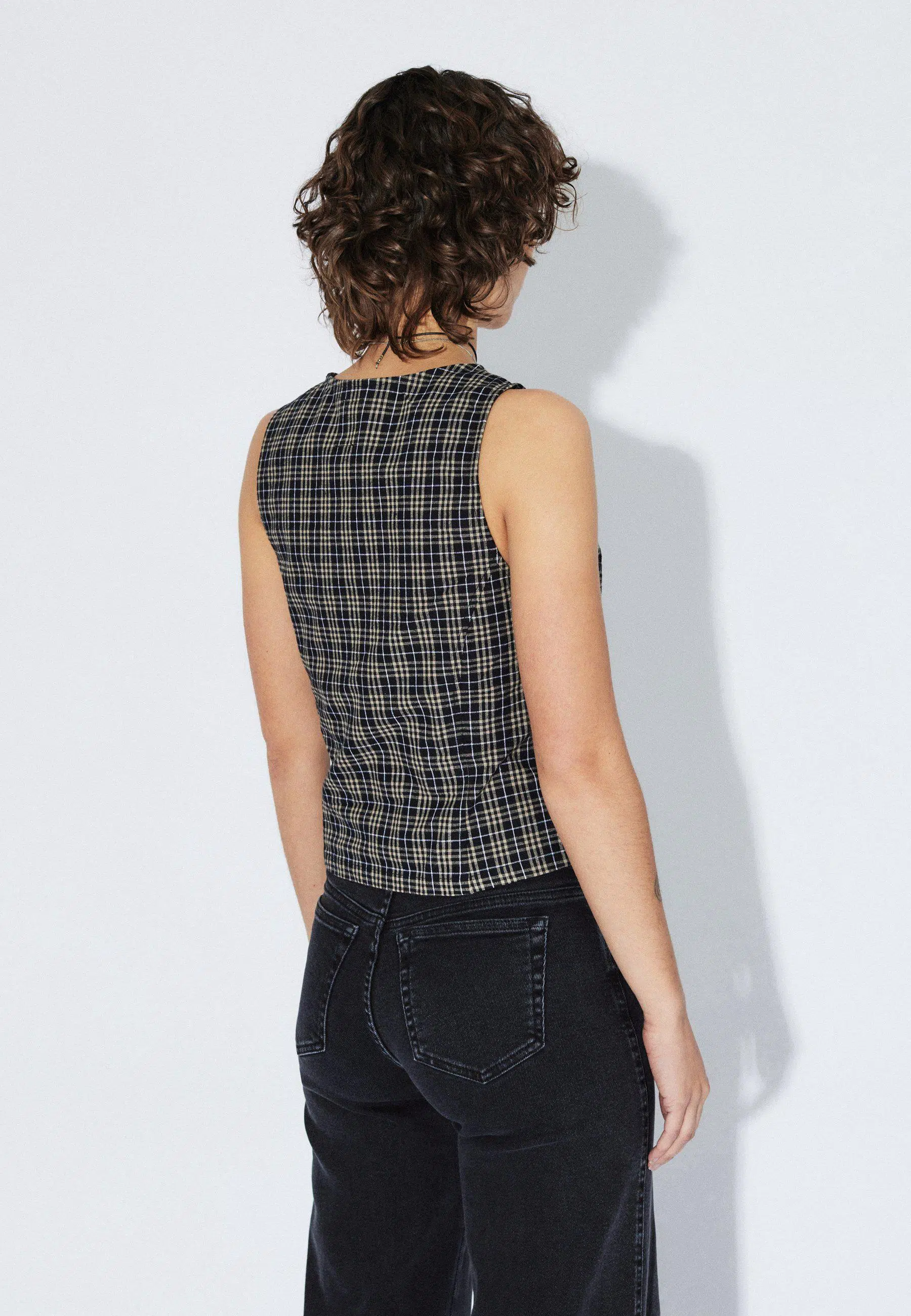 Dr.Denim Top Zola Black Summer Check Dr.Denim Top Zola Black Summer Check