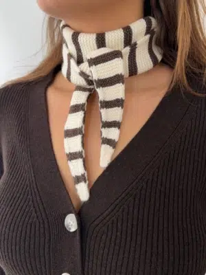 Boii Studios Schal Bisse Off White Brown