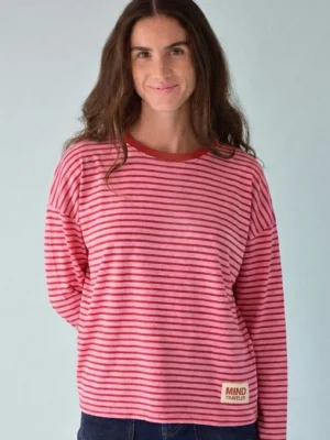 Mindtraveler Langarmshirt Sea Rot und Pink