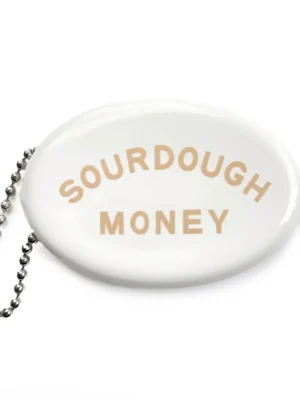 Three Potato Four Gummi Münzbeutel „Sourdough Money“ weiß