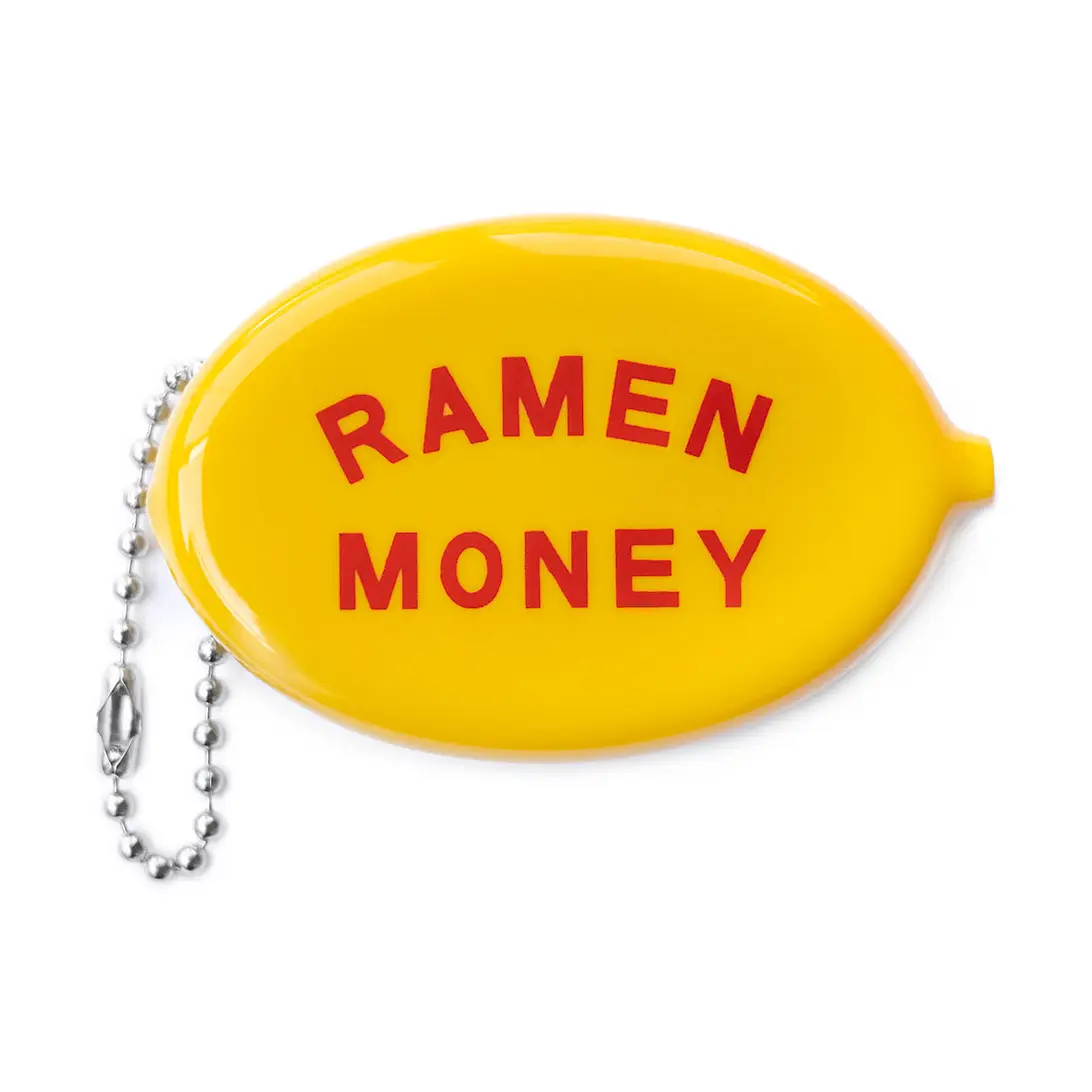 Three Potato Four Gummi Münzbeutel „Ramen Money“ gelb