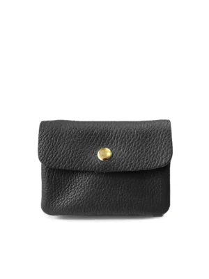 Cherry Paris Kleine Ledergeldtasche Schwarz