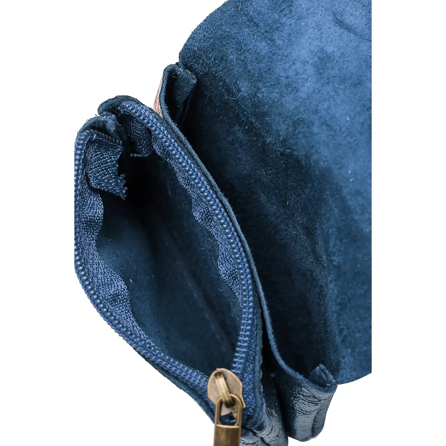 Cherry Paris Kleine Ledergeldtasche Metall Blau Cherry Paris Kleine Ledergeldtasche Metall Blau