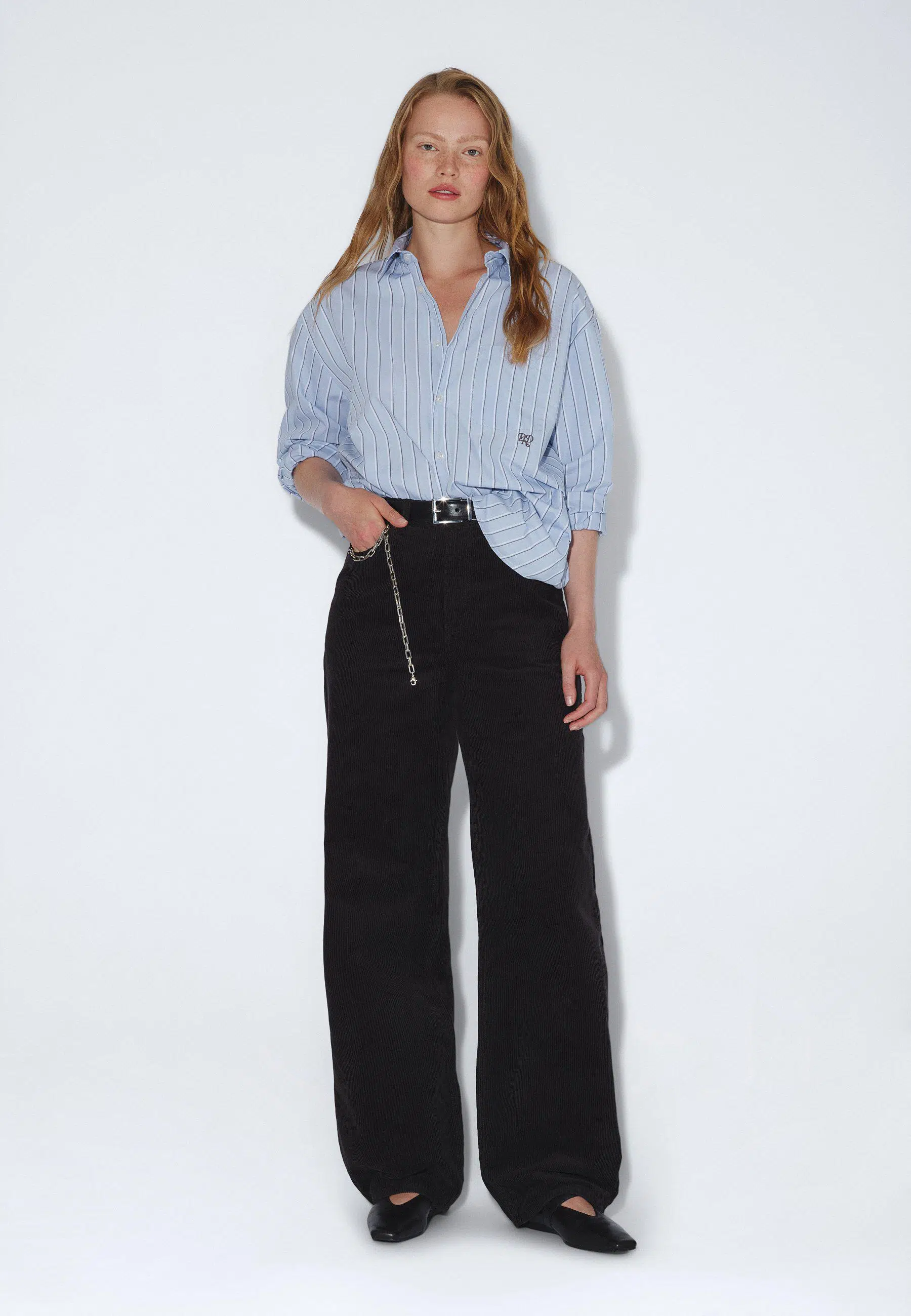 Dr.Denim Jeans Donna High Relaxed Black Cord
