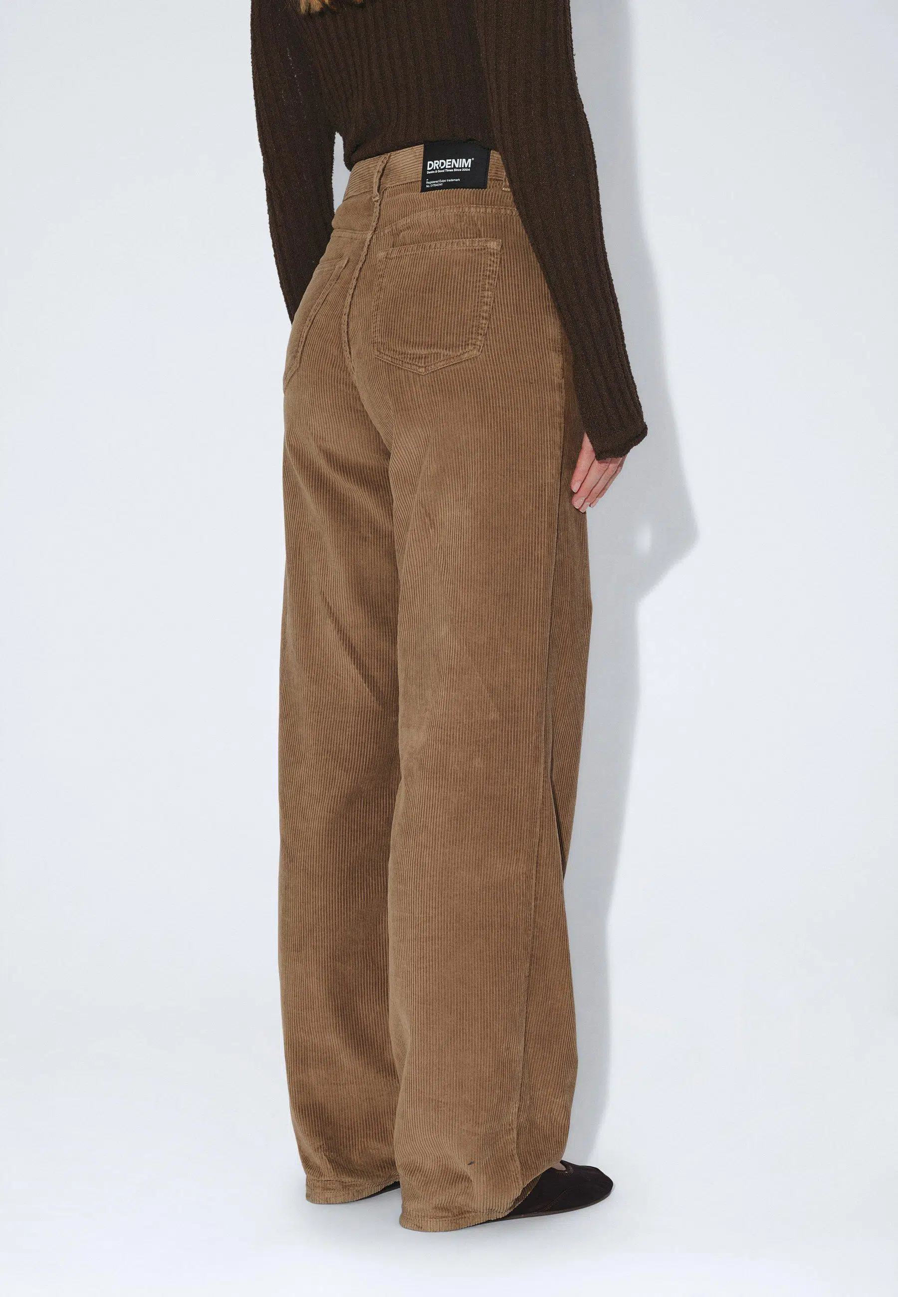 Dr.Denim Jeans Donna High Relaxed Washed Khaki Cord