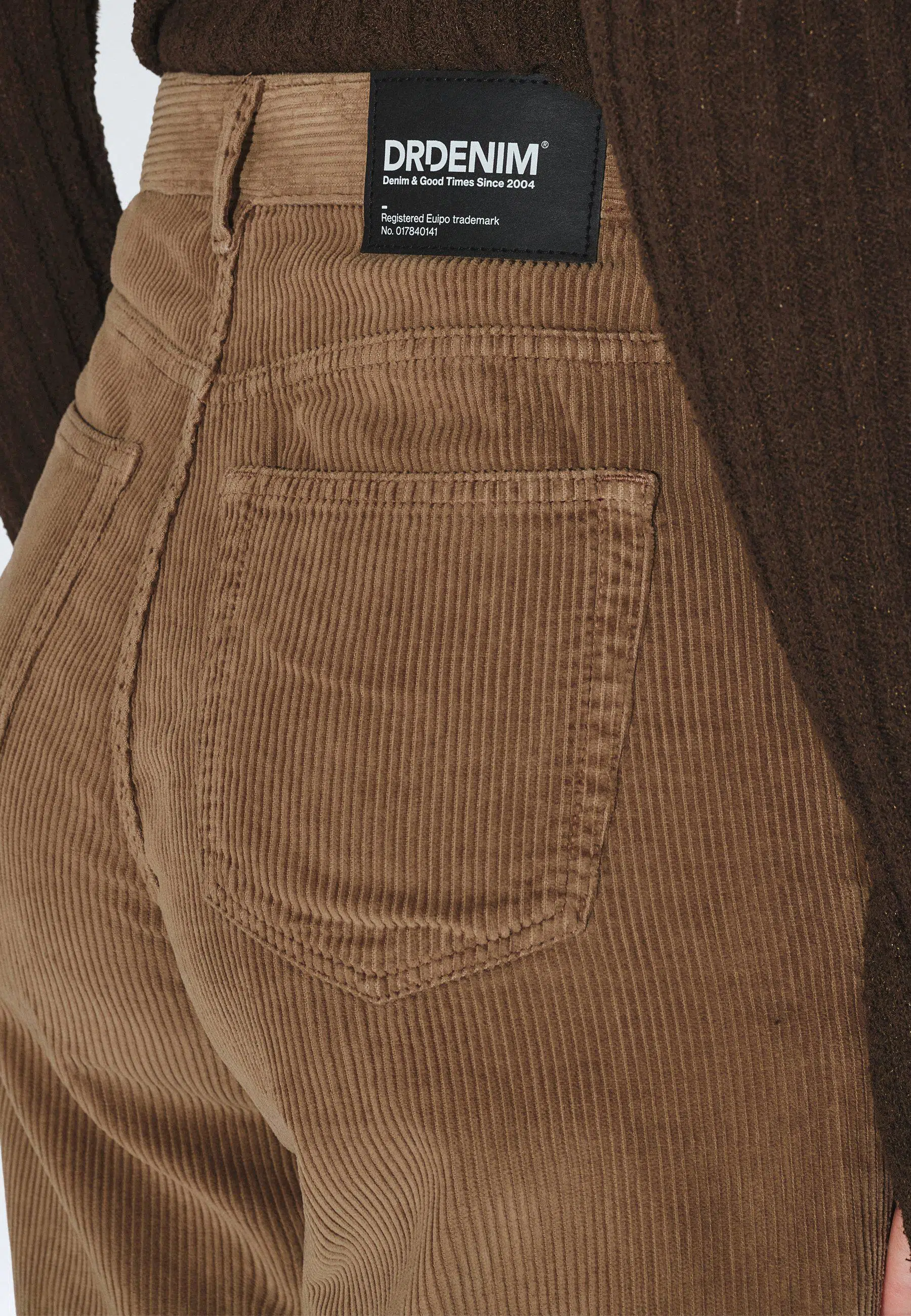 Dr.Denim Jeans Donna High Relaxed Washed Khaki Cord Dr.Denim Jeans Donna High Relaxed Washed Khaki Cord