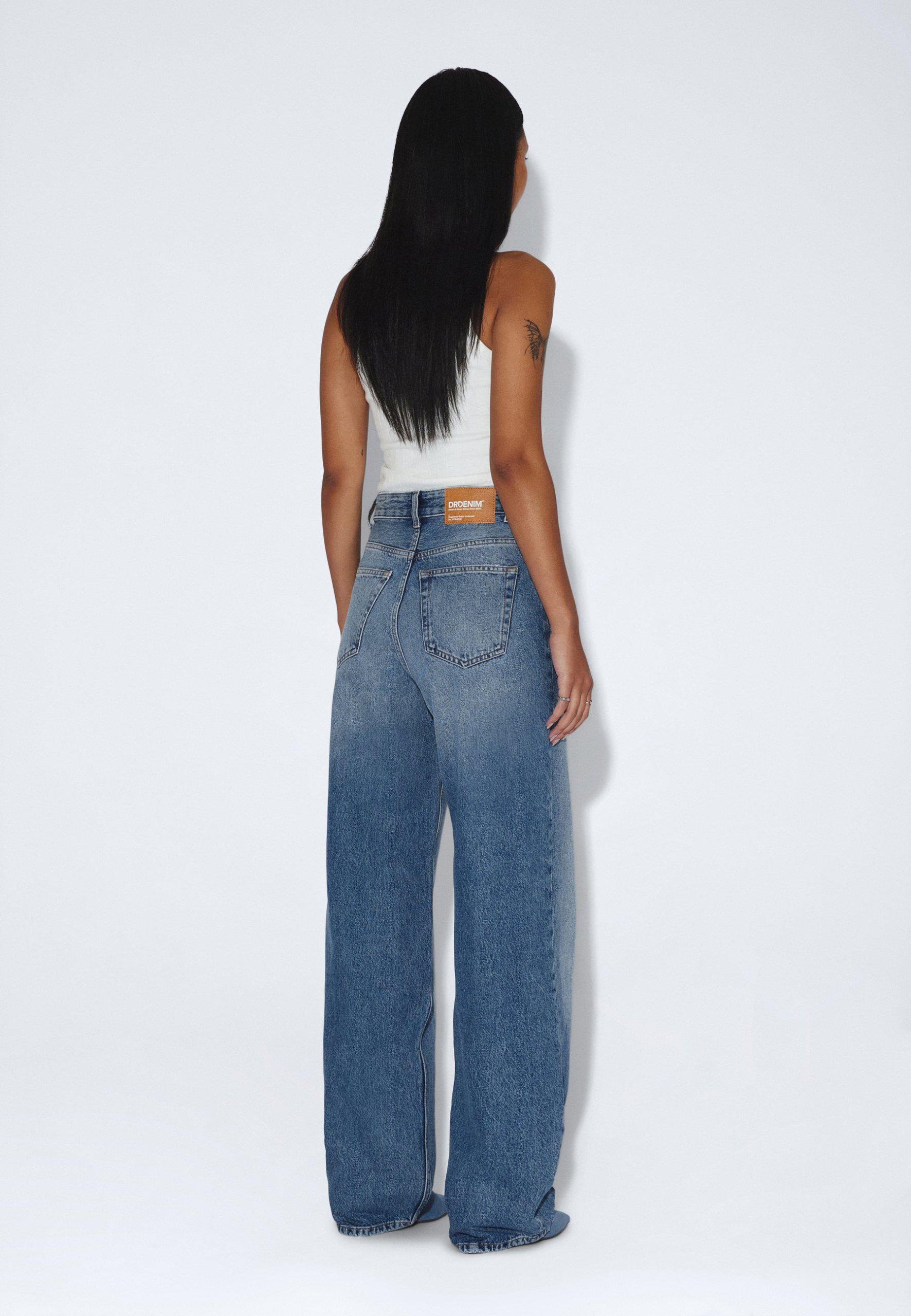 Dr.Denim Jeans Donna High Relaxed Stream Sky Fade