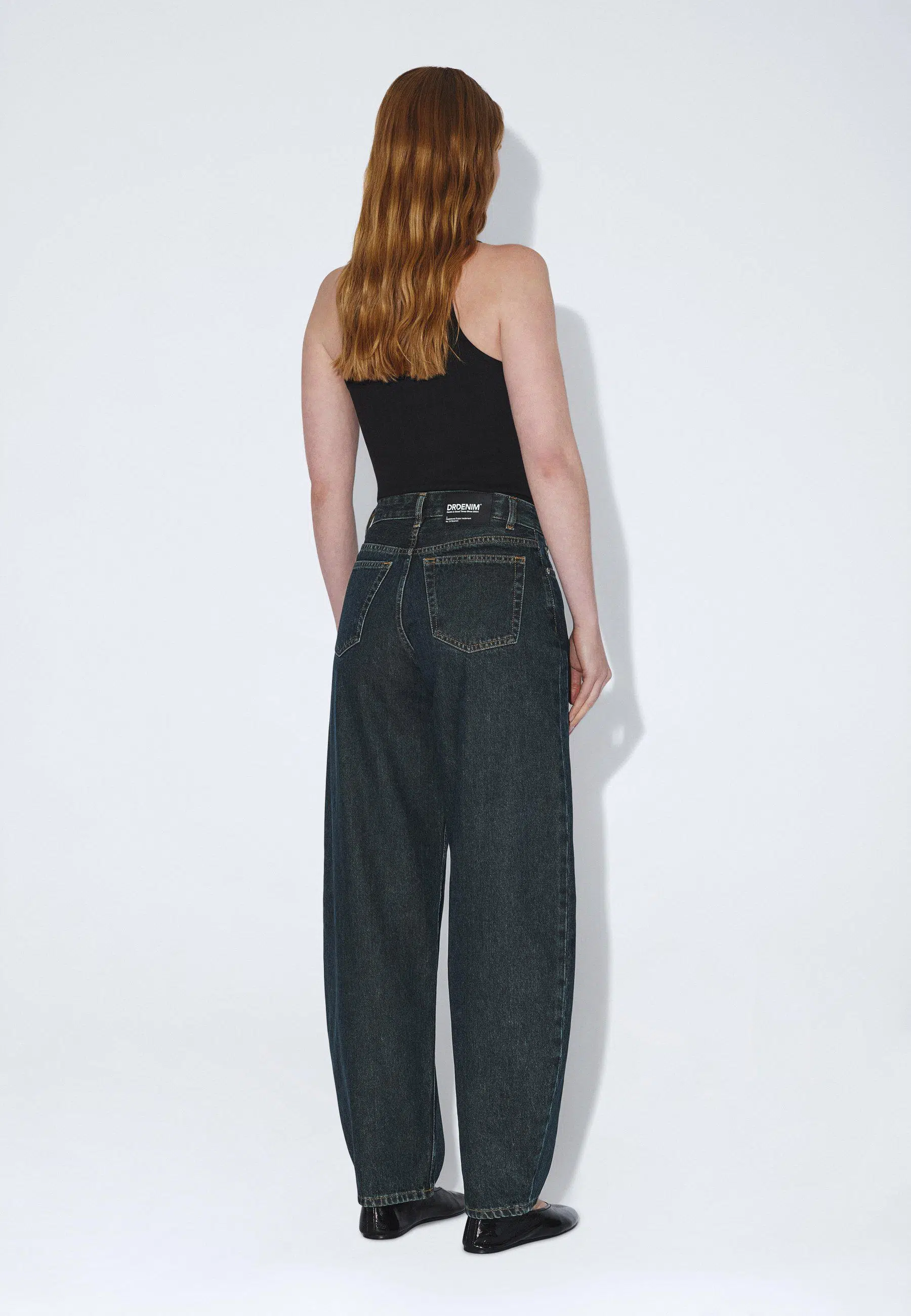 Dr.Denim Jeans Nanci Mid Barrel Seam Kodiak Dark Retro