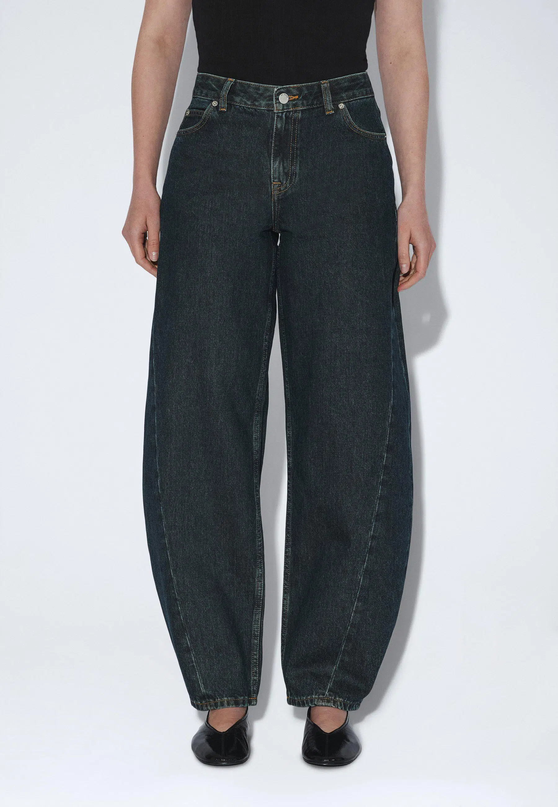Dr.Denim Jeans Nanci Mid Barrel Seam Kodiak Dark Retro Dr.Denim Jeans Nanci Mid Barrel Seam Kodiak Dark Retro