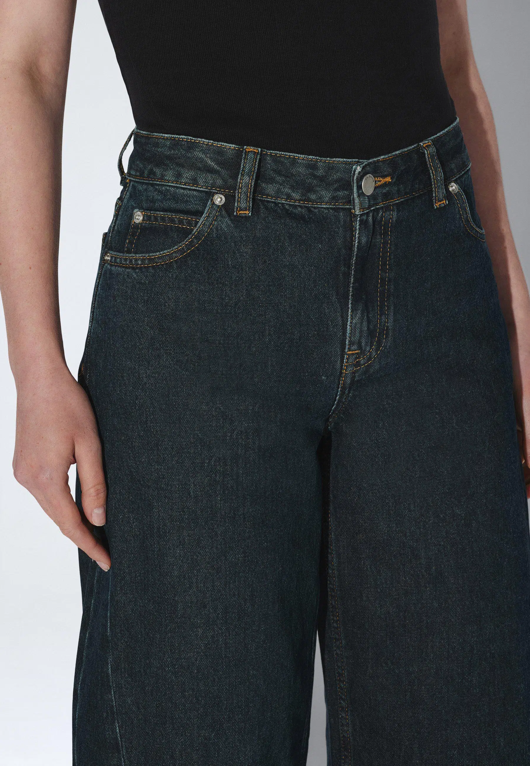 Dr.Denim Jeans Nanci Mid Barrel Seam Kodiak Dark Retro Dr.Denim Jeans Nanci Mid Barrel Seam Kodiak Dark Retro