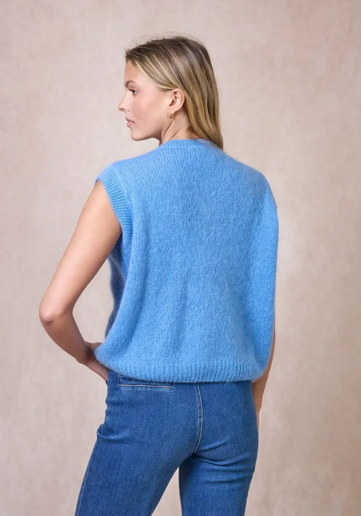 Calie Paris Alpaka-Mischung Weste Blau