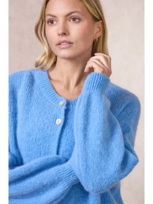 Calie Paris Alpaka-Mischung Cardigan Blau