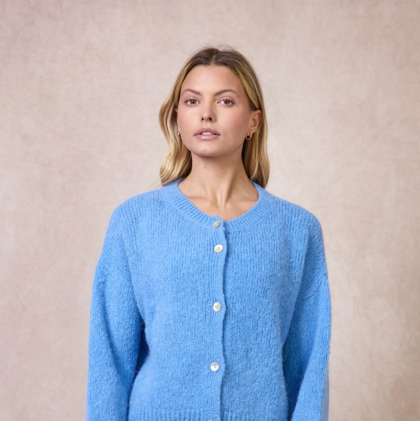 Calie Paris Alpaka-Mischung Cardigan Blau