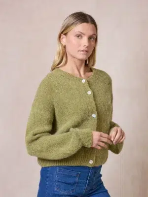 Calie Paris Alpaka-Mischung Cardigan Olive
