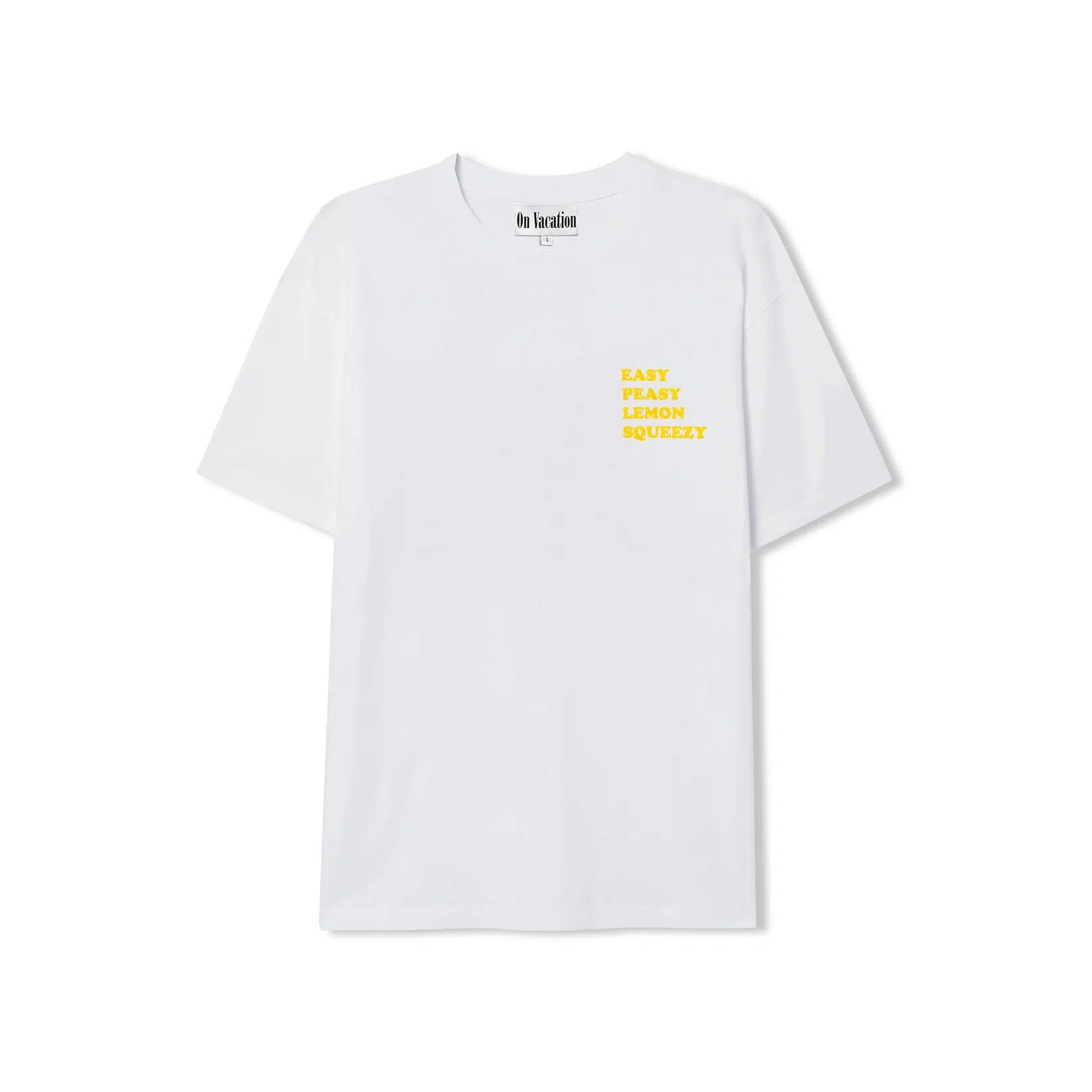 On Vacation T-Shirt Lemon Squeezy Weiss On Vacation T-Shirt Lemon Squeezy Weiss