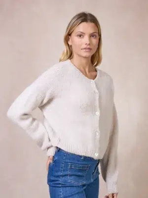 Calie Paris Alpaka-Mischung Cardigan Taupe