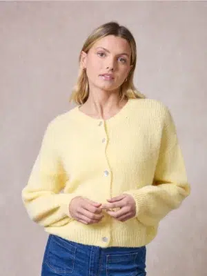 Calie Paris Alpaka-Mischung Cardigan Gelb