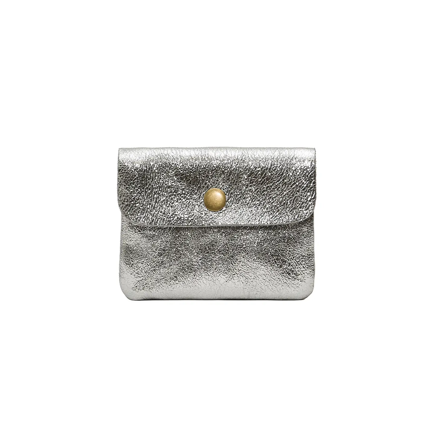 Cherry Paris Kleine Ledergeldtasche Silber