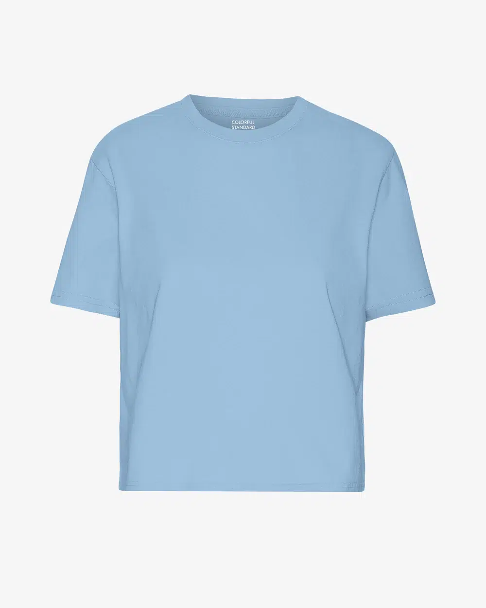 Colourful Standard Organic Boxy Crop Tee Seaside Blue